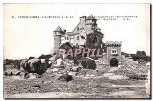 Bild des Verkufers fr Carte Postale Ancienne Ploumanac h Chteau de Constaeres ou Henri Sienkiewicz ecrivit Quo Vadis zum Verkauf von CPAPHIL