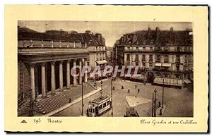 Bild des Verkufers fr Carte Postale Ancienne Nantes place Graslin et vue Trebillon Tramway zum Verkauf von CPAPHIL