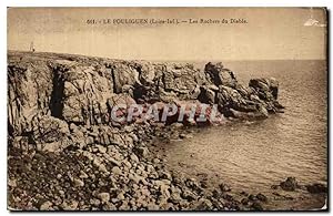 Carte Postale Ancienne Le Pouliguen (Loire Inf) Les Rochers du Diable
