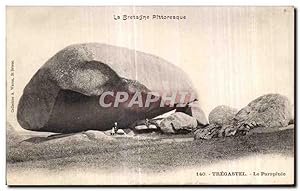 Carte Postale Ancienne Le Bretagne Pittoresque Tregastel Le Parapluie