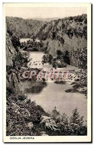 Bild des Verkufers fr Carte Postale Ancienne Donja Jezera Les lacs de Plitvice Croatia Croatie zum Verkauf von CPAPHIL