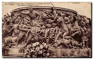 Image du vendeur pour Carte Postale Ancienne Troyes haut Relief du Monument des Enfants de l'Aube (par Briden Sculpteur Troyen) Militaria mis en vente par CPAPHIL