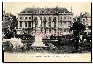 Carte Postale Ancienne Tours L'Ancien Hôtel de Ville et le Square Rabelais