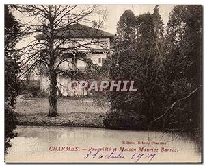 Carte Postale Ancienne Charmes Propriete et Maison Maurice Barres