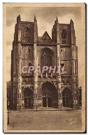 Carte Postale Ancienne Nantes Façade de La Cathédrale