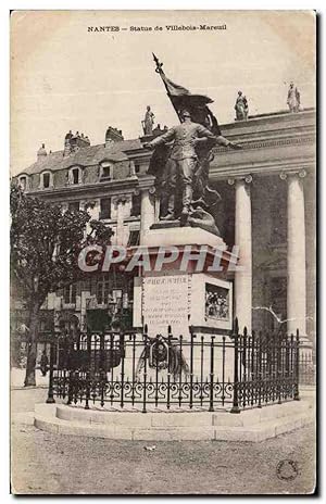 Carte Postale Ancienne Nantes Statue de Villebois Mareuil