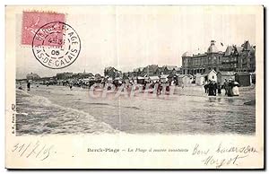 Carte Postale Ancienne Berck Plage La Plage de marée montante