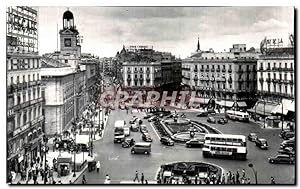 Bild des Verkufers fr Carte Postale Ancienne Madrid Puerta del Sol Porte du Soleil Sun Door zum Verkauf von CPAPHIL