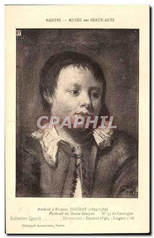 Image du vendeur pour Carte Postale Ancienne Nantes Musee Des Beaux Arts Jean Jeaurat Portrait de jeune garcon mis en vente par CPAPHIL