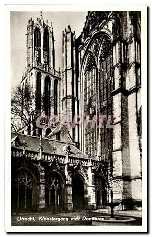 Carte Postale Ancienne Utrecht Kloostergang met Domtoren
