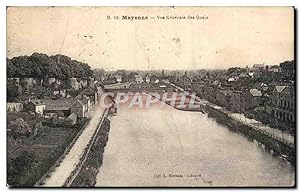 Carte Postale Ancienne Mayenne vue générale des Quais