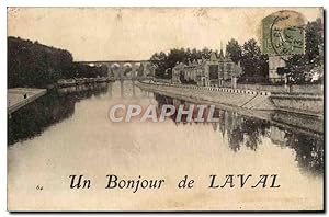 Carte Postale Ancienne Un Bonjour de Laval