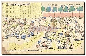 Image du vendeur pour Carte Postale Ancienne Paris La Journee Du Soldat Le sport dans la cour Militaria Humour mis en vente par CPAPHIL