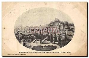 Carte Postale Ancienne Aubeterre sur Dronne (Charente) d'apres une peinture du