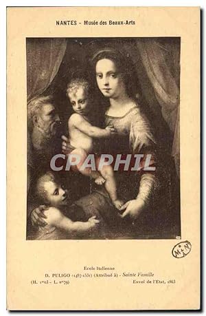 Image du vendeur pour Carte Postale Ancienne Nantes Musee des Beaux Arts Puligo Sainte famille mis en vente par CPAPHIL