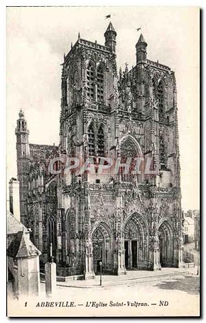 Carte Postale Ancienne Abbeville L Eglise saint Vultran