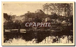 Carte Postale Ancienne Montoire sur le Loir Le Château et les bords du Loir