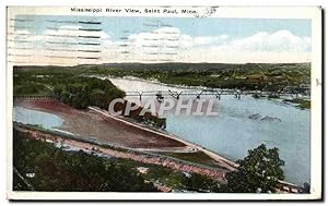 Carte Postale Ancienne Mississippl River View Saint Paul Minn