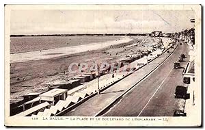 Carte Postale Ancienne La Baule La Plage et le Boulevard De l Esplanade