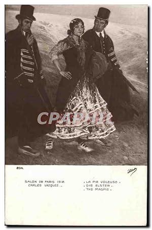 Seller image for Carte Postale Ancienne Salons de Paris La Pie Voleuse Die Elster The Magpie for sale by CPAPHIL