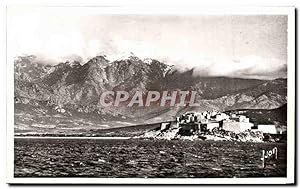 Carte Postale Ancienne Calvi (Corse) La citadelle et chaine du Monte Grosso