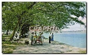 Seller image for Carte Postale Semi Moderne A seaside scene along the Johore Straits in Johore Bahru Malaisie Malaysia for sale by CPAPHIL