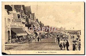 Carte Postale Ancienne Berck Plage L'Esplanade Brasserie