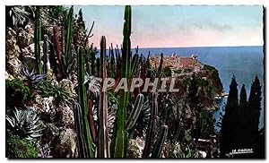 Image du vendeur pour Carte Postale Ancienne Monaco Les Jardins exotiques vue sur le rocher de Monaco Cactus mis en vente par CPAPHIL