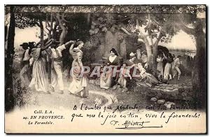 Carte Postale Ancienne En Provence La Farandole Folklore Costume