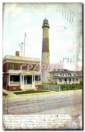 Carte Postale Ancienne Lighthouse Atlantic City