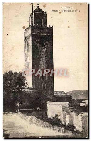 Carte Postale Ancienne Taza Haut Mosquee de Djemah et Kebir Maroc
