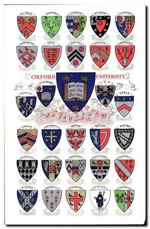Carte Postale Ancienne ARmos of Oxford Heraldry Armoirie