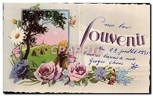 Carte Postale Ancienne Fantaisie Fleurs