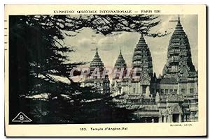 Carte Postale Ancienne Exposition Coloniale Internationale Paris 1931 Temple d Angkor Vat