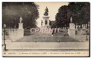 Imagen del vendedor de Carte Postale Ancienne Nantes Le Monument des Combattans de 1870 The memorial to the fighling men of 1870 a la venta por CPAPHIL