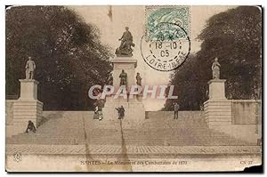Carte Postale Ancienne Nantes Le Monument des Combattants de 1870