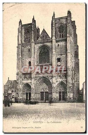Carte Postale Ancienne Nantes La Cathédrale