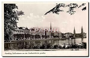 Carte Postale Ancienne Hamburg Ballindamm von der Lombardsbeiicke gesehen