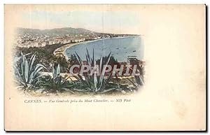 Bild des Verkufers fr Carte Postale Ancienne Cannes vue gnrale prise du Mont Chevalier zum Verkauf von CPAPHIL