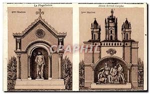 Carte Postale Ancienne La Flagellation Jesus Devant Caiphe Lourdes