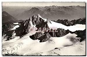 Carte Postale Ancienne Chamonix Mont Blanc et l'aiguille du Midi Teleferique