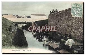 Carte Postale Ancienne Pierrelaye Le Lavoir Lavandieres TOP