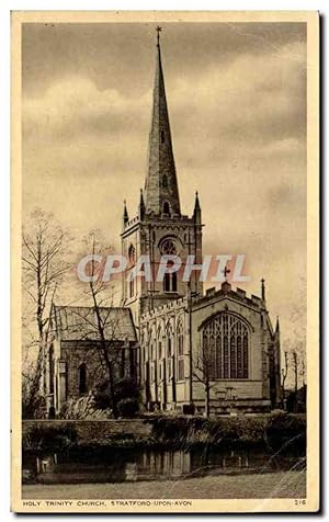 Carte Postale Ancienne Holy Trinity Church Stratford Upon Avon