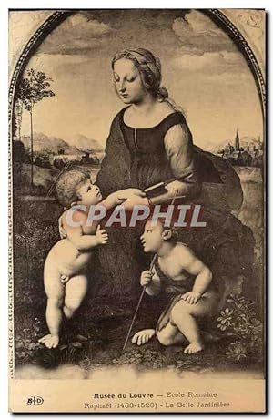 Image du vendeur pour Carte Postale Ancienne Musee du Louvre Ecole Romnie Raphael La Belle Jardintere mis en vente par CPAPHIL