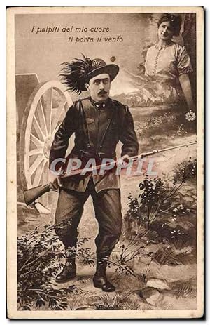 Bild des Verkufers fr Carte Postale Ancienne I palpiti del mio cuore ti porta il venfo Militaria Soldat zum Verkauf von CPAPHIL