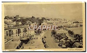 Carte Postale Ancienne Tanger Avenue d Espagne Maroc
