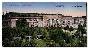 Bild des Verkufers fr Carte Postale Ancienne Strassburg Gare centrale zum Verkauf von CPAPHIL
