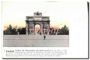 Image du vendeur pour Carte Postale Ancienne Paris L Arc de Triomphe du Carrousel Louvre mis en vente par CPAPHIL