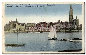 Seller image for Carte Postale Ancienne Antwerpen De Schelde en Panorama gezien vanaf St Anneke Anvers L Escaut et Panorama vus de St Anne for sale by CPAPHIL