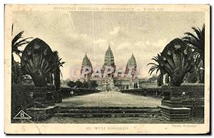 Bild des Verkufers fr Carte Postale Ancienne Coloniale Internationale Paris 1931 Temple D'Angkor Vat zum Verkauf von CPAPHIL